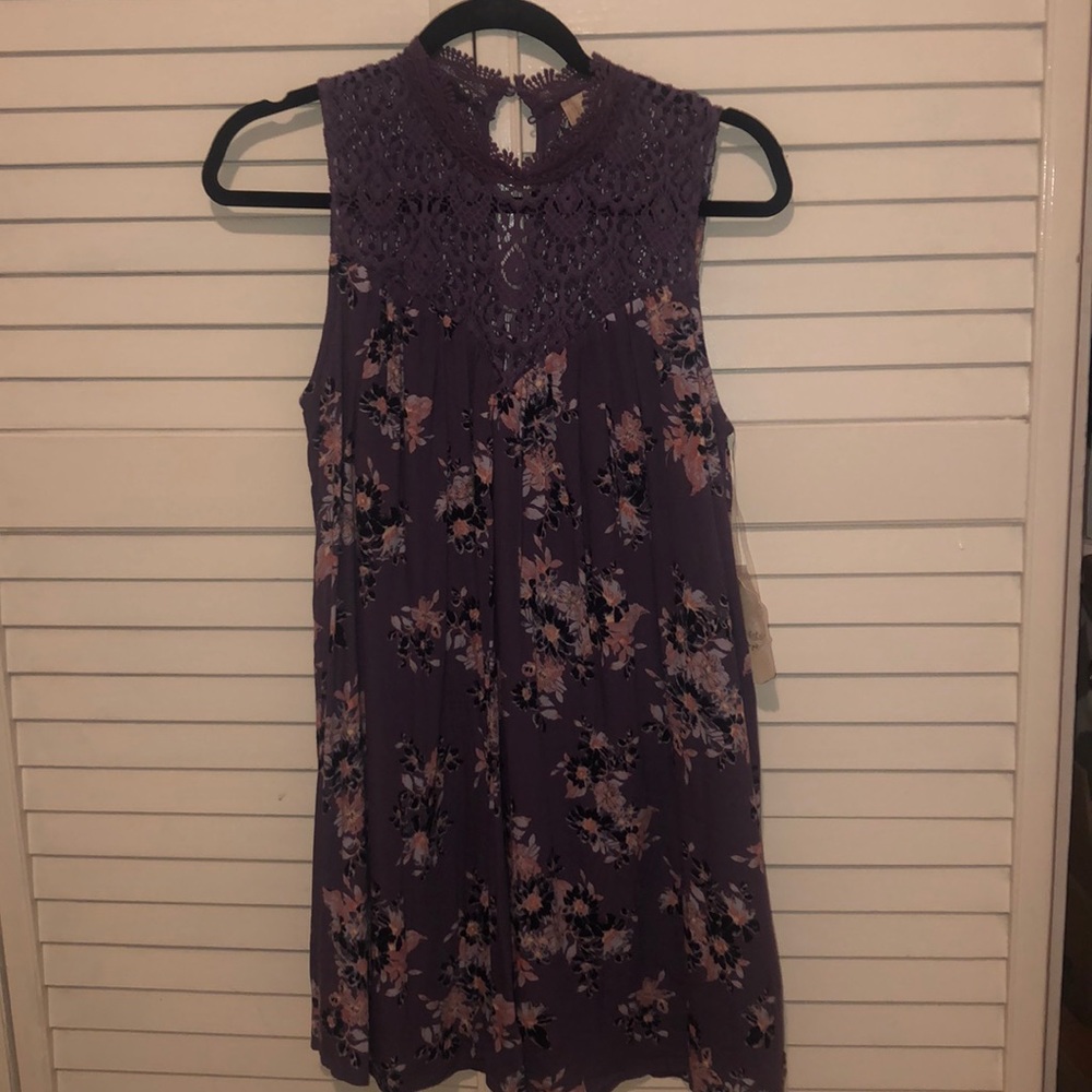 Floral purple dress